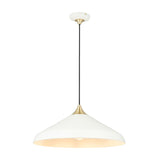 Warm white & brushed brass plate