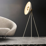Warm white & brushed brass plate