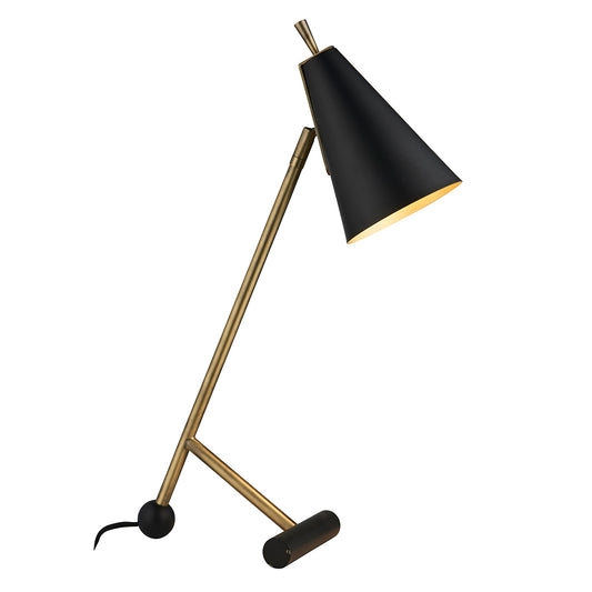 Matt antique brass plate & matt black