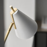 Satin brass plate & matt white paint