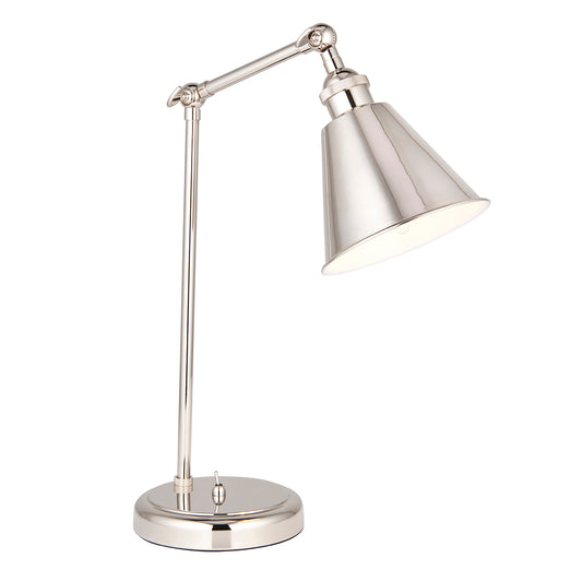 Felton Table Light in Bright Nickel