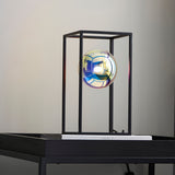Draven Open Frame Table Light with Iridescent Glass