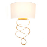 Vivienne Gold Ribbon Wall Light with Ivory Shade