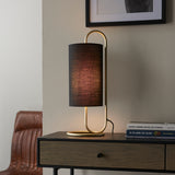 Antique brass paint & black fabric