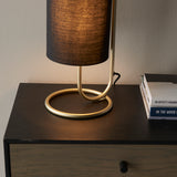 Antique brass paint & black fabric