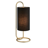 Antique brass paint & black fabric