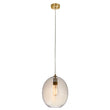 Cora Oval Pendant in Satin Brass