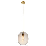 Cora Oval Pendant in Satin Brass