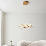 Inez Multi Spiral Pendant in Satin Gold