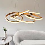 Inez Multi Spiral Pendant in Satin Gold
