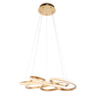 Inez Multi Spiral Pendant in Satin Gold