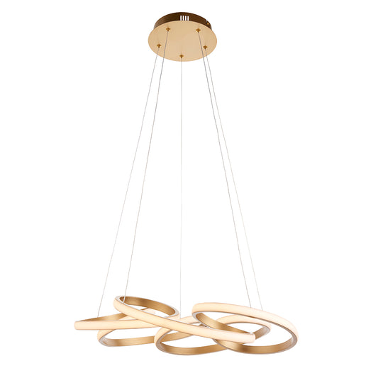 Inez Multi Spiral Pendant in Satin Gold