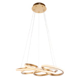 Inez Multi Spiral Pendant in Satin Gold