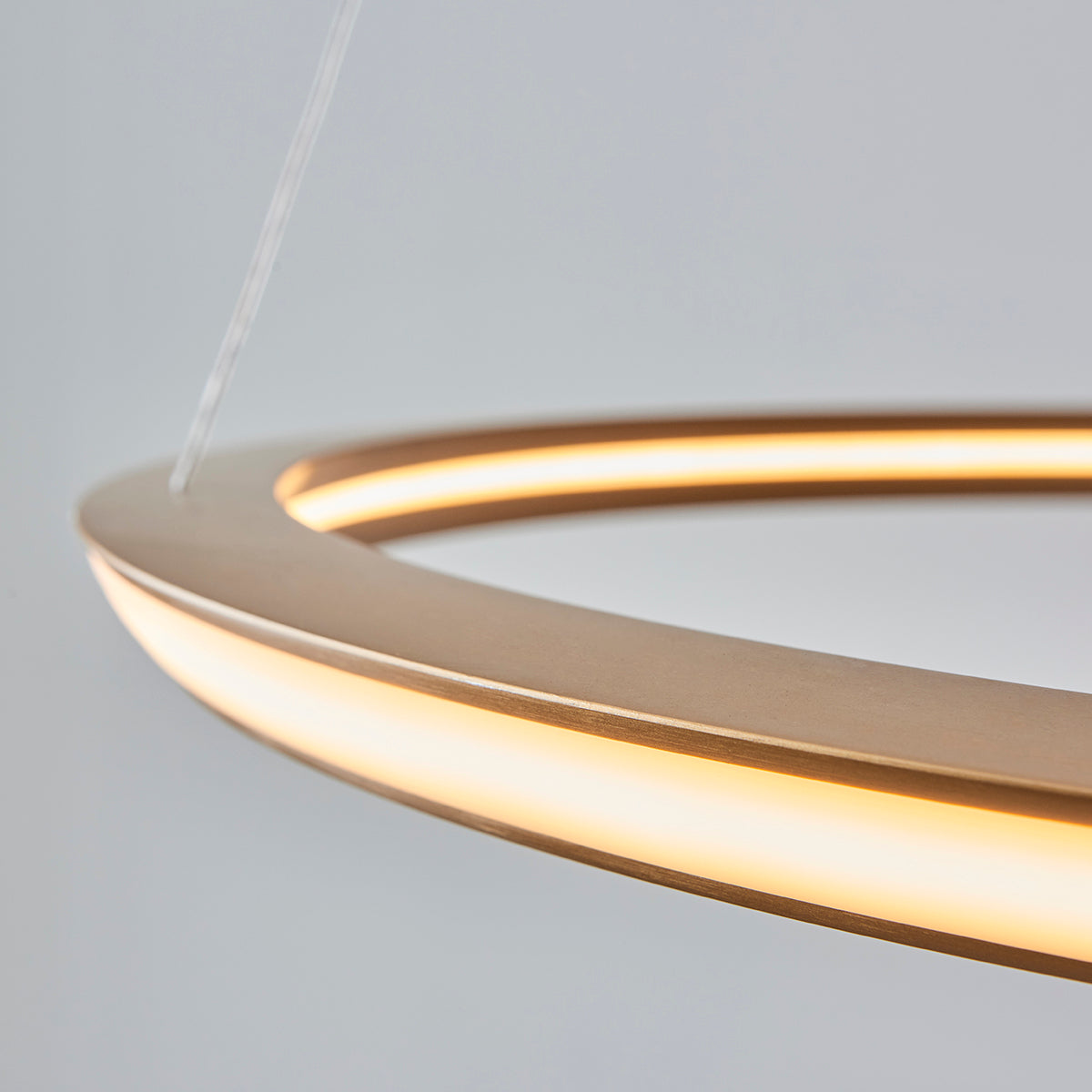 Ennie Ring Pendant in Satin Gold