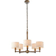 Isaac Five Light Pendant in Hammered Bronze