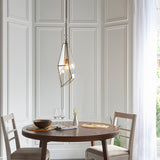 Quartz Metal and Glass Pendant