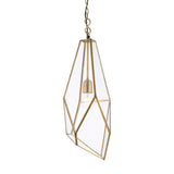 Quartz Metal and Glass Pendant