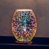 Astrid Holographic Glass Table Lamp in Chrome