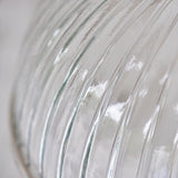 Marlowe Clear Ribbed Glass Pendant in Bright Nickel