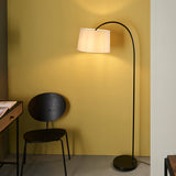 Willow Curved Floor Lamp in Black and Grey