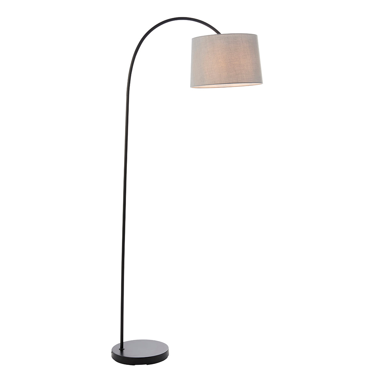 Willow Curved Floor Lamp in Black and Grey