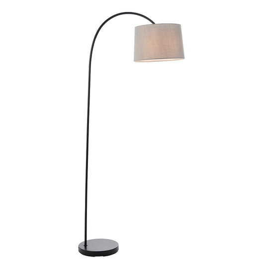 Willow Curved Floor Lamp in Black and Grey