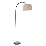Willow Curved Floor Lamp in Black and Grey