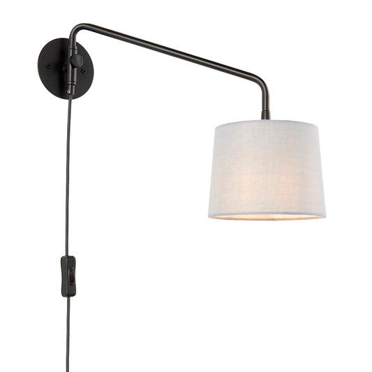 Willow Wall Light in Black and Grey