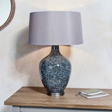 Iris Table Lamp in Grey Black with Mink Shade