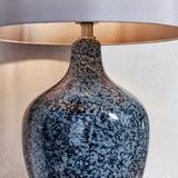 Iris Table Lamp in Grey Black with Mink Shade