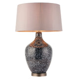 Iris Table Lamp in Grey Black with Mink Shade