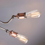 Russell Eight-Light Semi-Flush Light in Pewter