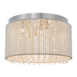 Fergus Clear Crystal Ten Light Flush Light in Chrome