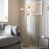 Ripple Floor Lamp in Brushed Brass