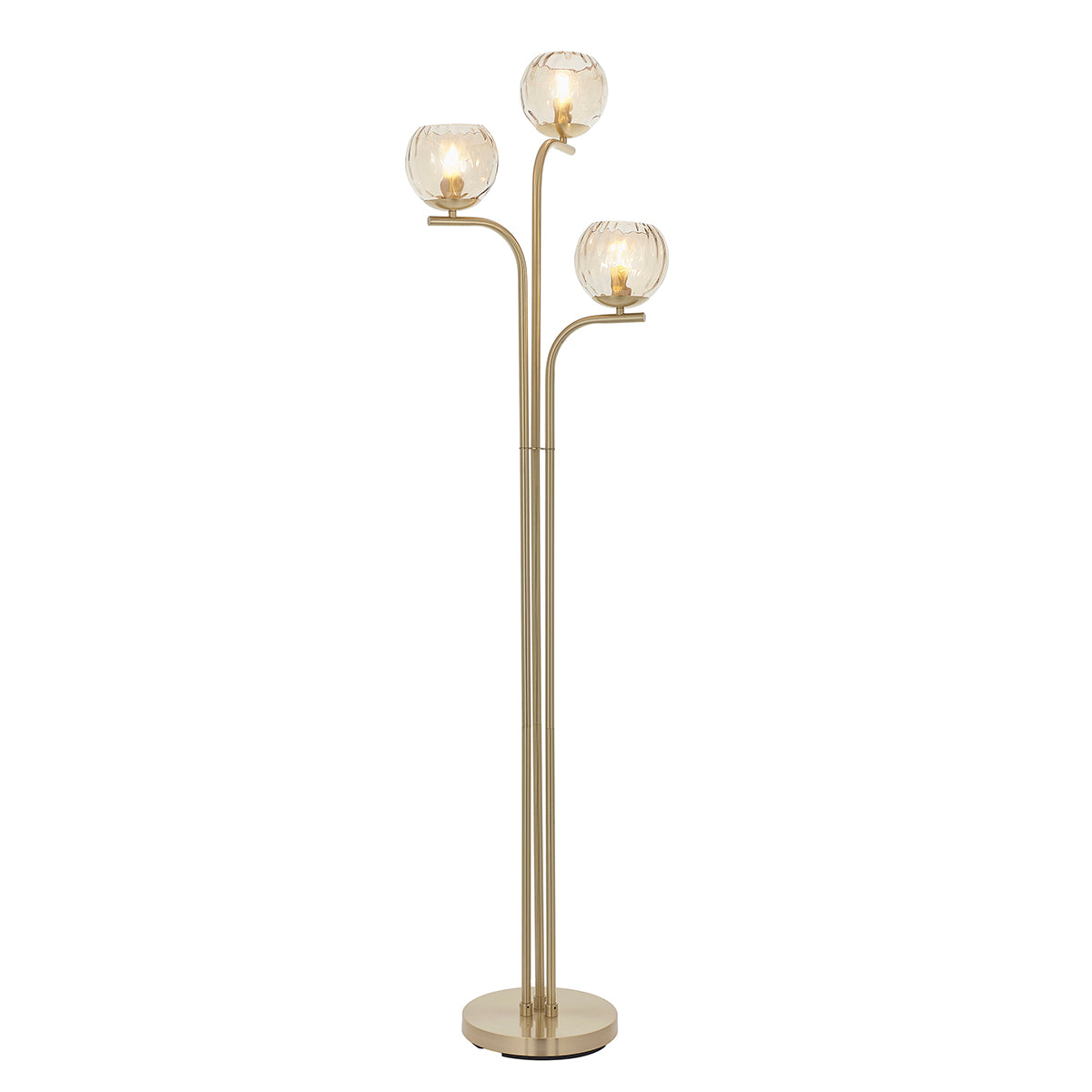 Ripple Floor Lamp in Brushed Brass