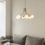 Sprout Six-Light Pendant in Brass
