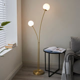 Sprout Double Floor Lamp in Brass