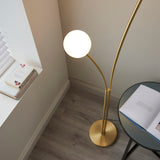 Sprout Double Floor Lamp in Brass