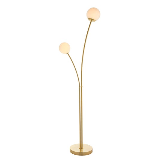 Sprout Double Floor Lamp in Brass