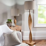 Twisted Floor Lamp in Oak