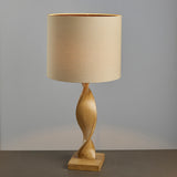 Twisted Table Lamp in Oak