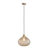 Lottie Champagne Glass Pendant in Antique Brass