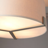 Satin nickel plate & grey fabric
