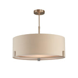 Satin nickel plate & grey fabric