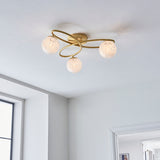 Satin brass plate 3 Light