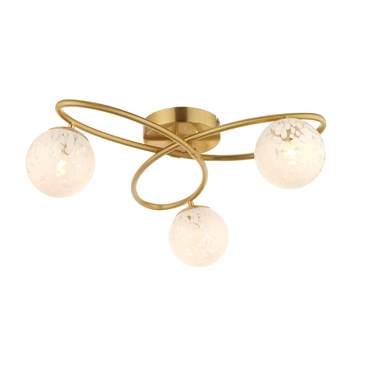 Satin brass plate 3 Light