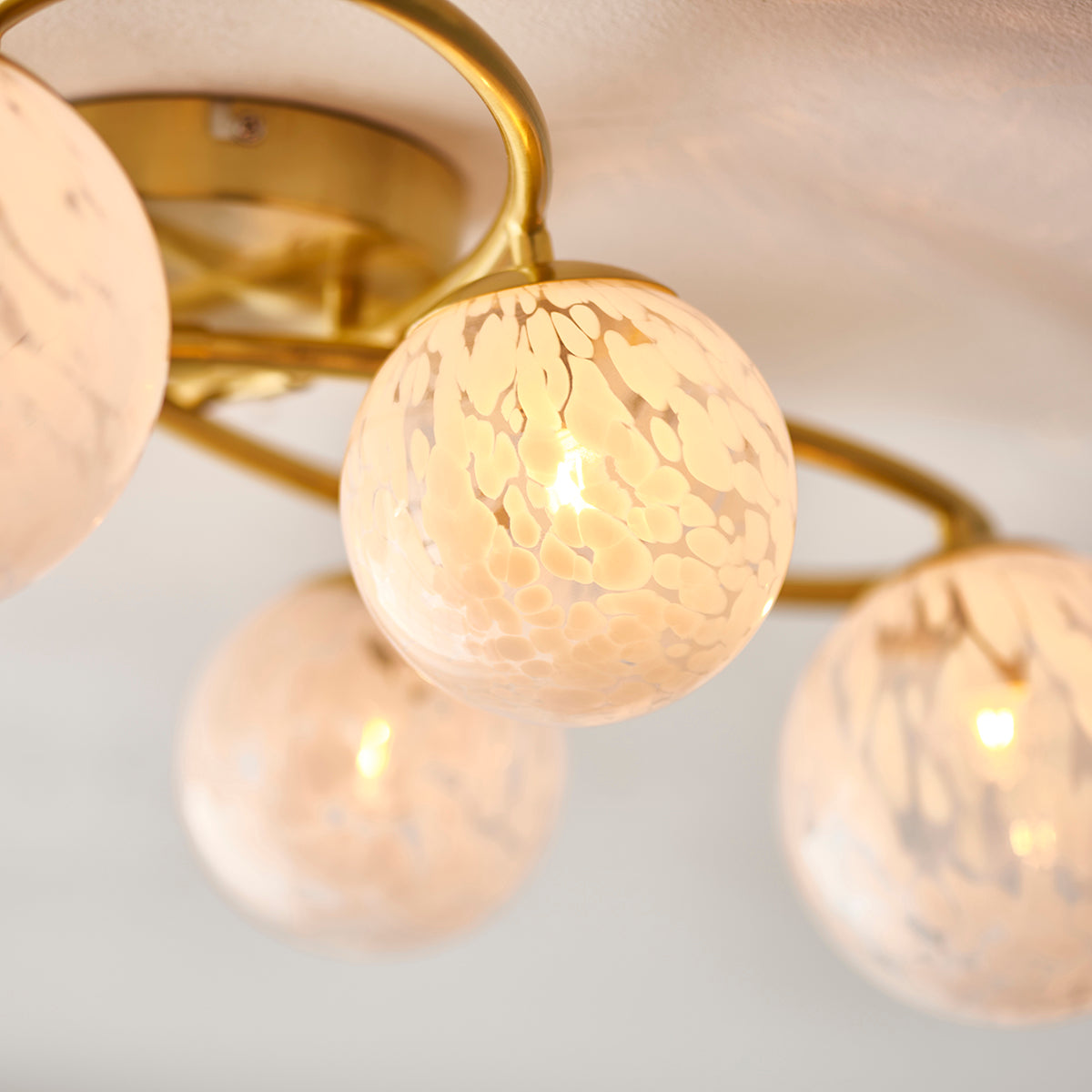 Satin brass plate 6 Light