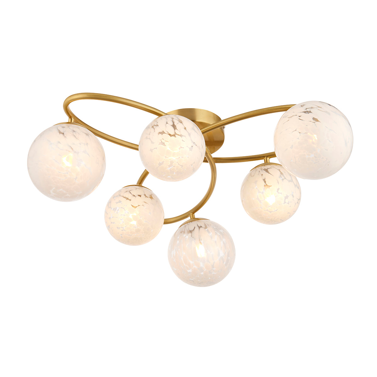 Satin brass plate 6 Light