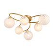 Satin brass plate 6 Light