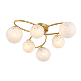 Satin brass plate 6 Light